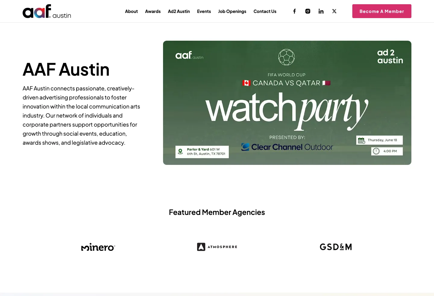 AAF Austin — live Smart Website