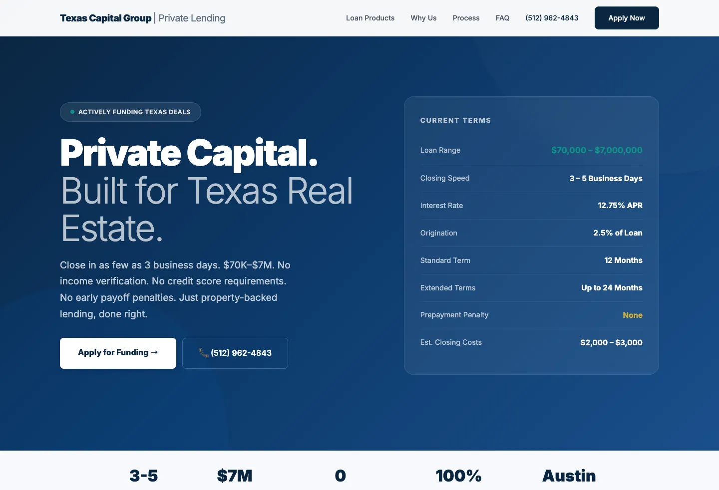 Texas Capital Group — live Smart Website